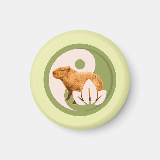 Zen Capybara Yin Yang Magneet (Voorkant)