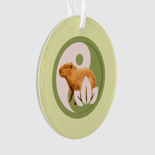 Zen Capybara Yin Yang Ornament (voorkant)