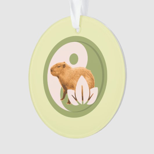 Zen Capybara Yin Yang Ornament (voorkant)