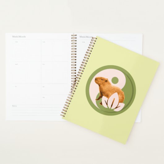 Zen Capybara Yin Yang Planner (Display)