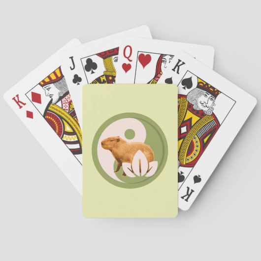 Zen Capybara Yin Yang Pokerkaarten (Achterkant)