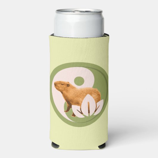 Zen Capybara Yin Yang Seltzer Blikjeskoeler (Seltzer Voorkant)
