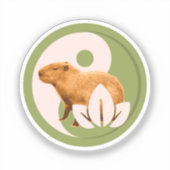 Zen Capybara Yin Yang Sticker (Voorkant)