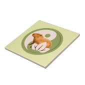 Zen Capybara Yin Yang Tegeltje (Zijkant)
