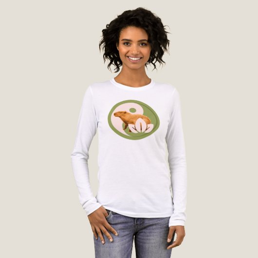 Zen Capybara Yin Yang Tri-Blend Shirt (Voorkant)