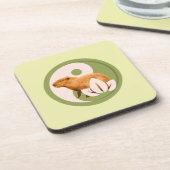Zen Capybara Yin Yang Vreedzame Natuur Bier Onderzetter (Linkerzijde)