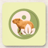Zen Capybara Yin Yang Vreedzame Natuur Bier Onderzetter (Voorkant)