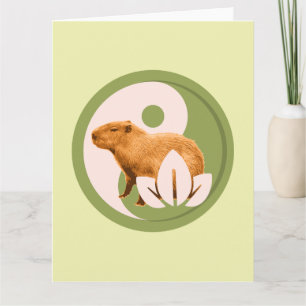 Zen Capybara Yin Yang Vreedzame Natuur Kaart