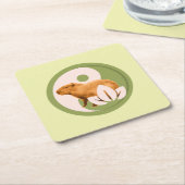 Zen Capybara Yin Yang Vreedzame Natuur Kunst Kartonnen Onderzetters (Schuin)
