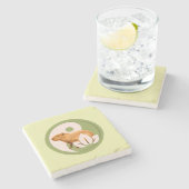 Zen Capybara Yin Yang Vreedzame Natuur Kunst Stenen Onderzetter (Zijkant)