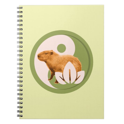Zen Capybara Yin Yang Vreedzame Natuur Notitieboek (Voorkant)