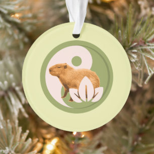 Zen Capybara Yin Yang Vreedzame Natuur Ornament