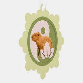 Zen Capybara Yin Yang Vreedzame Natuur Ornament Kaart (Rechts)