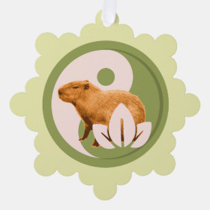 Zen Capybara Yin Yang Vreedzame Natuur Ornament Kaart