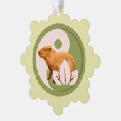Zen Capybara Yin Yang Vreedzame Natuur Ornament Kaart (Links)