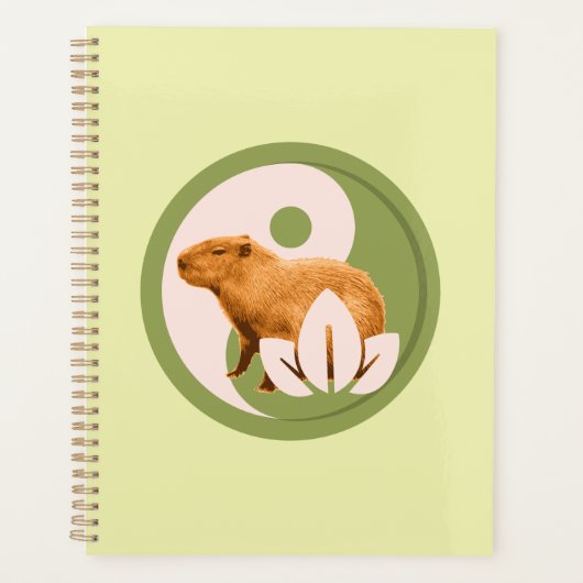 Zen Capybara Yin Yang Vreedzame Natuur Planner (Voorkant)