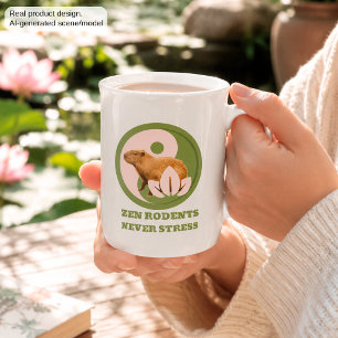 Zen Capybara Yin Yang Vreedzame Natuur Porselein Kop