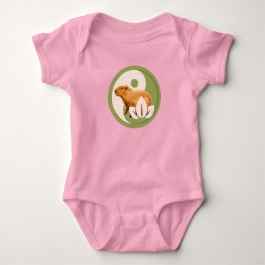 Zen Capybara Yin Yang Vreedzame Natuur Romper (Voorkant)