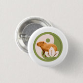 Zen Capybara Yin Yang Vreedzame Natuur Ronde Button 3,2 Cm (Voorkant /achterkant)