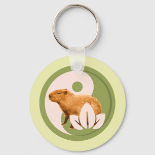 Zen Capybara Yin Yang Vreedzame Natuur Sleutelhanger