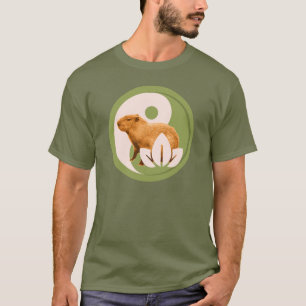 Zen Capybara Yin Yang Vreedzame Natuur T-shirt