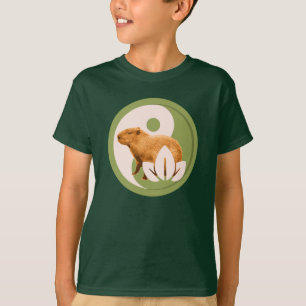 Zen Capybara Yin Yang Vreedzame Natuur T-shirt