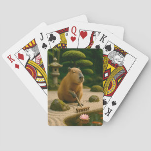 Zen Capybara Zandharken Tuin Speelkaarten