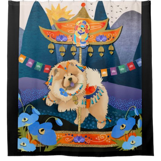 ZEN CARNIVAL Chow - douchegordijn (Voorkant)