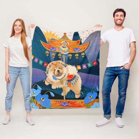 ZEN CARNIVAL Chow -Fleece deken 3 maten (In situ)