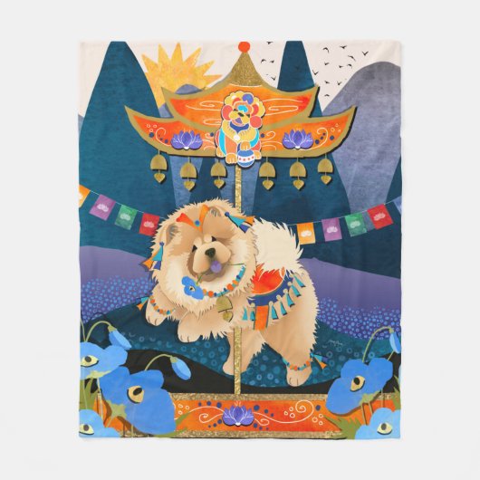 ZEN CARNIVAL Chow -Fleece deken 3 maten (Voorkant)