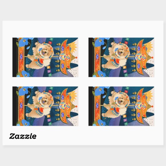 ZEN CARNIVAL Chow RECTANGLE Sticker (Vel)