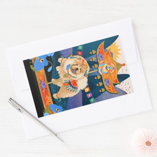 ZEN CARNIVAL Chow RECTANGLE Sticker (Envelop)