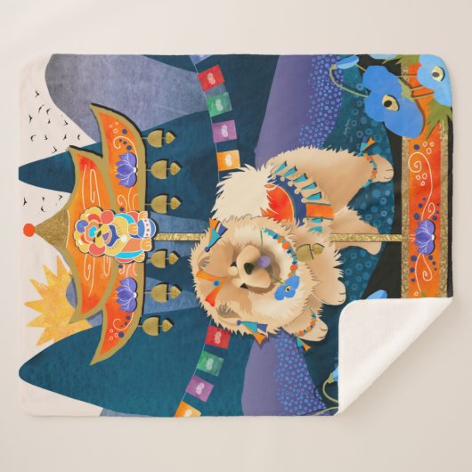 ZEN CARNIVAL Chow -Sherpa blanket 3 maten Sherpa Deken (Voorkant (horizontaal))
