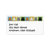 Zen Cat-adreslabel Etiket (Voorkant)