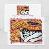 Zen Cat Art Briefkaart (Voorkant / Achterkant)