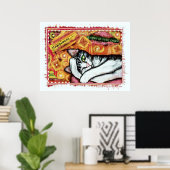 Zen Cat Art Poster (Thuiskantoor)