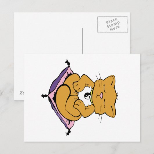 Zen Cat Briefkaart (Voorkant / Achterkant)