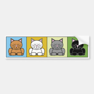 Zen Cat Bumpersticker