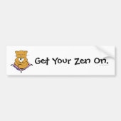 Zen Cat Bumpersticker (Voorkant)