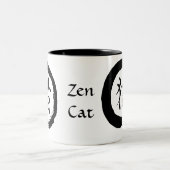Zen Cat Circle Mok B/W (Center)