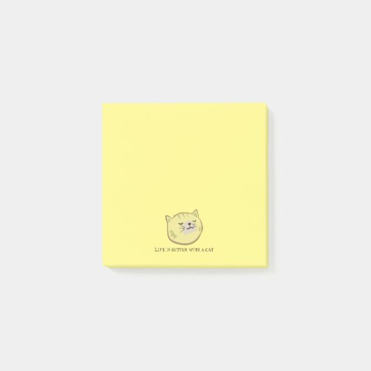 Zen Cat Magnetic Notepad Post-it® Notes (Voorkant)
