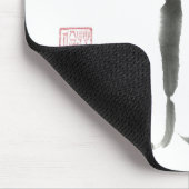 Zen Cat Meditatie - Sumi-e [inkt schilderen] Muismat (Hoek)