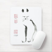 Zen Cat Meditatie - Sumi-e [inkt schilderen] Muismat (Met muis)
