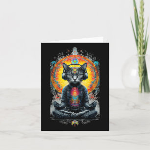 Zen Cat Mediterende Boeddha Kaart