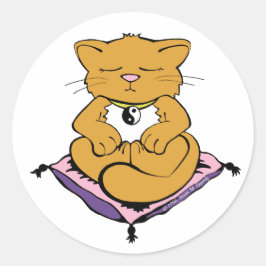 Zen Cat Ronde Sticker