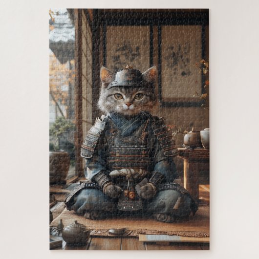 Zen Cat Samurai Puzzle Legpuzzel (Verticaal)