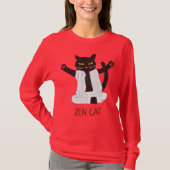 Zen cat-yoga meditatie pilates mediatate t-shirt (Voorkant)