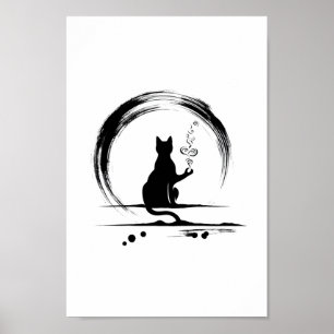 Zen Cat's Meditatie Poster