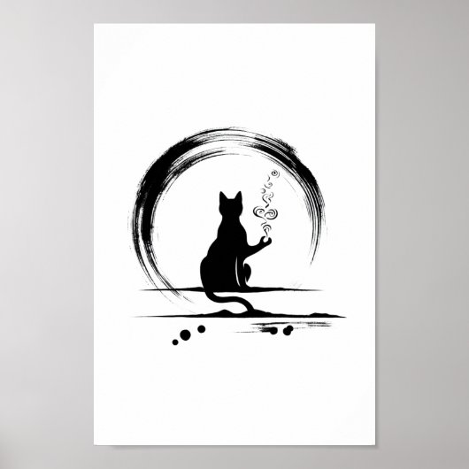 Zen Cat's Meditatie Poster (Voorkant)