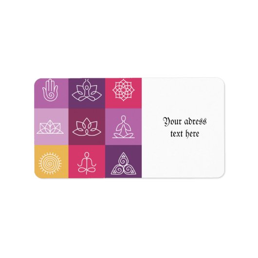 zen,chakra,yoga,peace,ohm,tranquilty,lotus,meditat etiket (Voorkant)